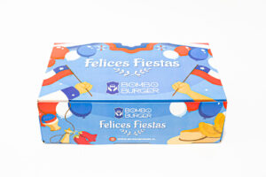 Envases Personalizados para Bombo burguer - Fiestas patrias